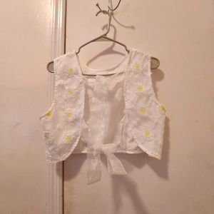 White top with appliques